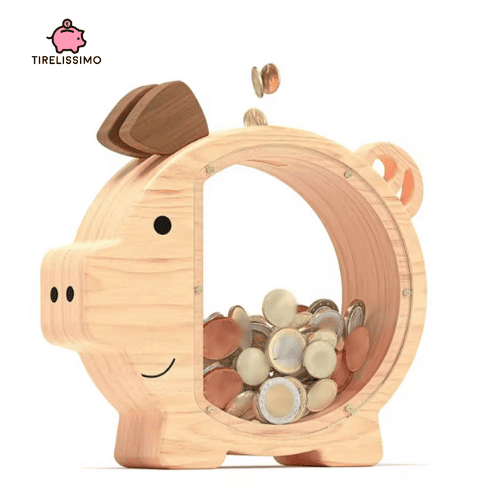 Tirelire en Bois Artisanale