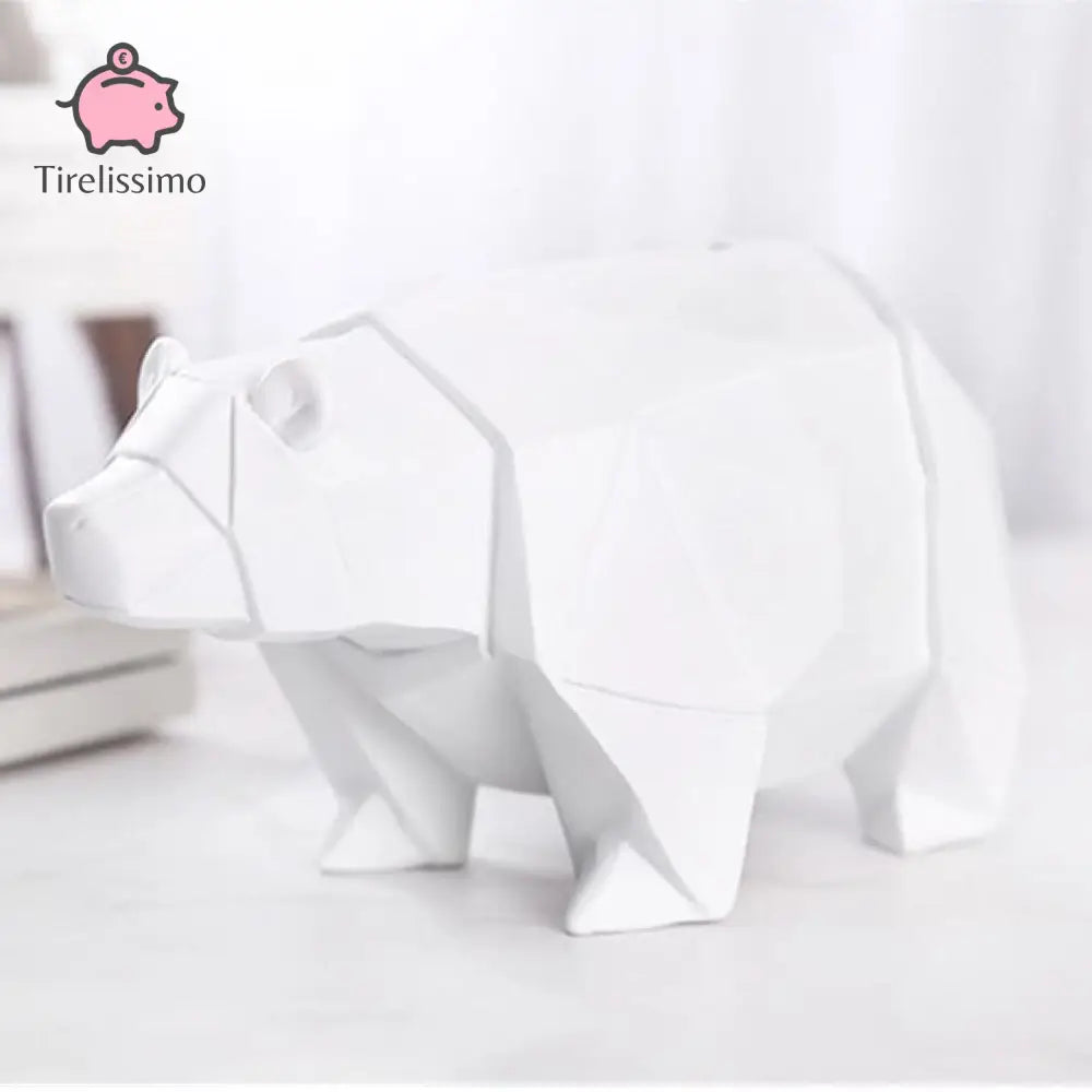 Tirelire Origami Blanc