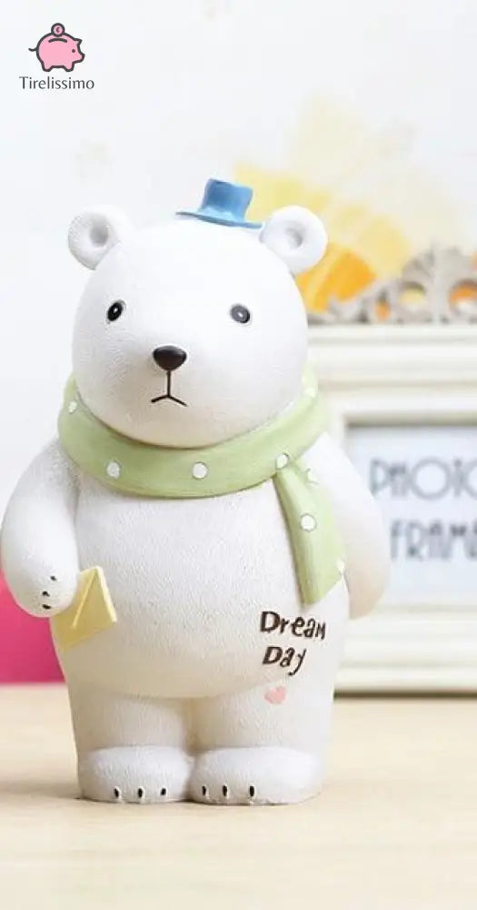 Tirelire Ours Blanc 1 / Grande