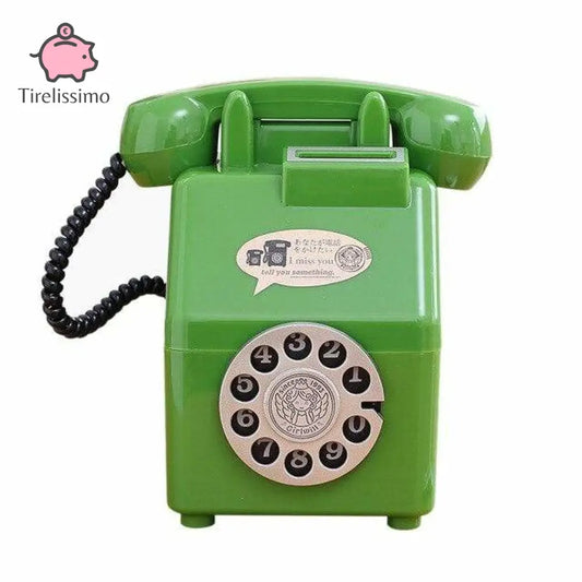 Tirelire Téléphone Vert