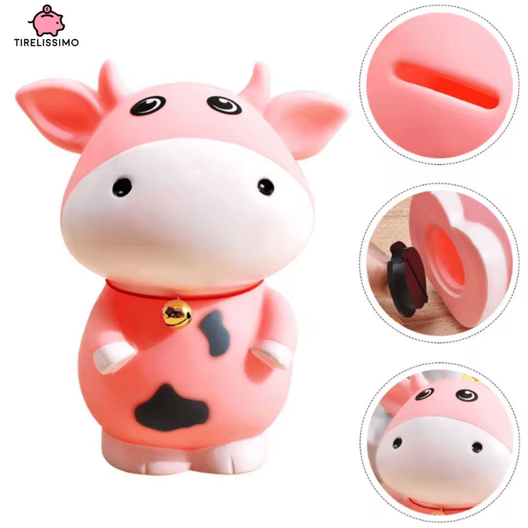 Tirelire Vache Rose
